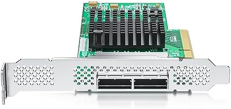 H!Fiber 6G External PCIe Controller Card, SAS/SATA HBA Host Bus Adapter, SAS 2008 Chip, PCIE X8, 2X SFF-8088 Ports,Same as 9200-8E|B0BTLZLCS9