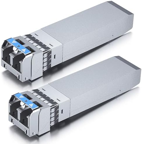 10Gtek 1000BASE-SX Gigabit SFP LC Multi-Mode Transceiver, Mini-GBIC Module for Cisco GLC-SX-MMD/GLC-SX-MM/SFP-GE-S, Ubiquiti UniFi UF-MM-1G, Meraki, Fortinet, TP-Link, 850nm, DDM, 550m, Pack of 2|B077SVS65C