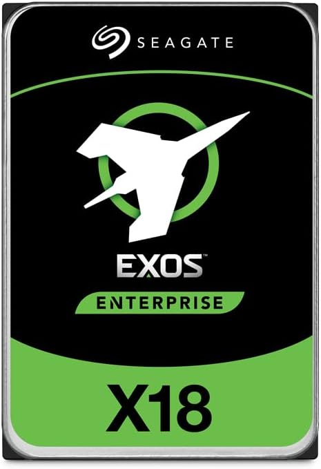 Seagate Exos X18 Enterprise Class, 16TB, Enterprise Internal Hard Drive, SATA, 3,5" 6Gbit/s, 128MB Cache (ST16000NM000J
