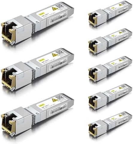 10GTEK 10GBase-SR SFP+ LC Transceiver, 10G 850nm Multimode SFP Module, up to 300 Meters, for Cisco SFP-10G-SR, Meraki MA-SFP-10GB-SR, Ubiquiti UniFi UF-MM-10G, Fortinet, TP-Link and More, Pack of 2|B08BP55663