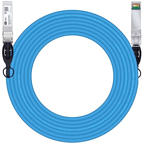 H!Fiber 2 Pack SFP+ Cable, 10G SFP+ DAC, 0.5M(1.64ft), Passive Direct Attach Copper Twinax Cable for Cisco SFP-H10GB-CU0.5M, Ubiquiti UniFi UC-DAC-SFP+, Meraki, Mikrotik, Intel, Fortinet, Netgear|B09K7DZD6N