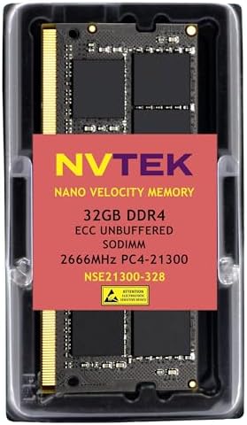 64GB (2X32GB DDR4 2666MHZ PC4-21300 2Rx8 1.2V CL19 260-PIN ECC Unbuffered SODIMM KIT