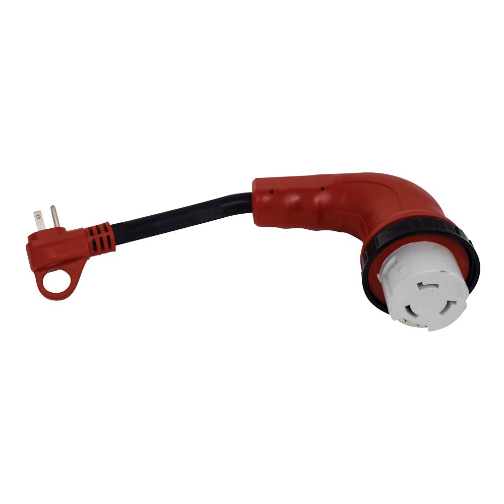 Valterra A10-1550D90VP Mighty Cord 90Â° Adapter Cord, 15AM-50AF, Carded