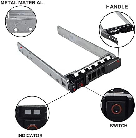 Hard Drive Tray Caddy 2.5 SSD Caddy G176J 0G176J Hard Drive Bracket Compatible with Dell PowerEdge 14/13/12th Generation T440 T640 R730 R730XD R630 T630 T430 R830 R930 R720 R820 R920, 10 Pack|B08VDK69PV