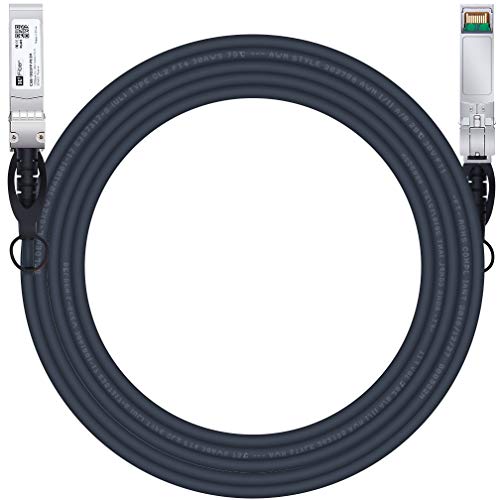 H!Fiber 2 Pack SFP+ Cable, 10G SFP+ DAC, 0.5M(1.64ft), Passive Direct Attach Copper Twinax Cable for Cisco SFP-H10GB-CU0.5M, Ubiquiti UniFi UC-DAC-SFP+, Meraki, Mikrotik, Intel, Fortinet, Netgear|B09K7DZD6N