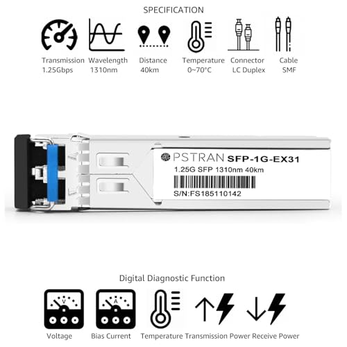 1000BASE-SX SFP Optical Transceiver Module Compatible with HPE Aruba J4858D J4858DCM JL745A Q8N53A ProCurve J4858C J4858B J4858A 850nm 550m DDM Duplex LC MMF 10pcs/Pack|B09MTS8WKP
