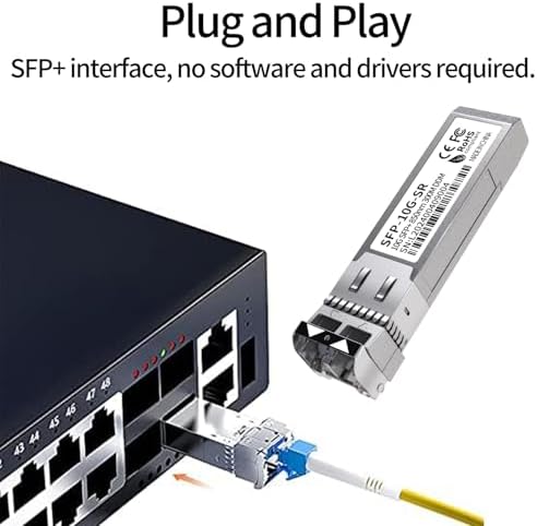 4Pack 10G SFP+ LC Module, 10GBase-SR Multi-Mode Ethernet Transceiver, 850nm MMF up to 400m – Compatible with Cisco, Meraki, Ubiquiti, Mikrotik, Netgear, HPE, TP-Link, Aruba and More|B0D4DGXCGN