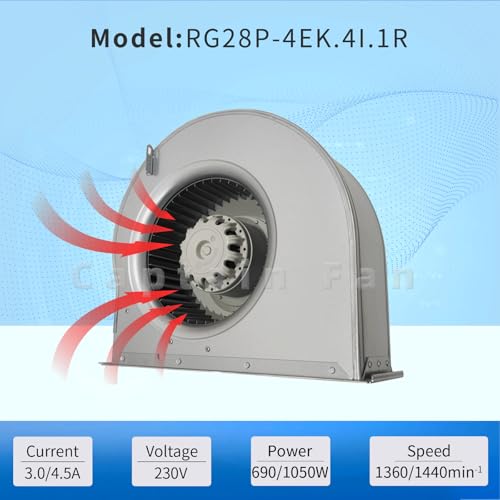 RG28P-4EK.4I.1R Ziehl-abegg Fan 230VAC 3.0/4.5A 0.69/1.05KW Centrifugal Fan|B09JZGW5FD