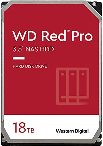 Western Digital - WD Red Pro 18TB 3.5" NAS Hard Disk Drive - 7200 RPM, SATA 6 Gb/s, CMR, 256 MB Cache, 3.5" Internal HDD, Crypto Chia Mining - WD181KFGX - BROAGE HDMI Cable|B095VM3NCM