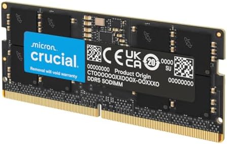 Crucial 64GB DDR5 RAM Kit (2x32GB), 4800MHz CL40 Laptop Memory - SODIMM 262-Pin - Compatible with 12th Intel Core - CT2K32G48C40S5|B09S2QLBWC