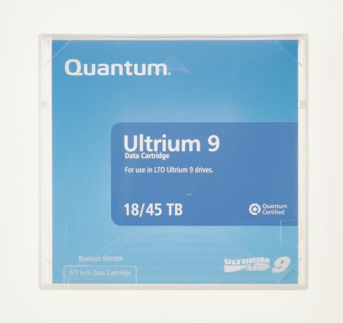 Quantum Ultrium LTO 9 Data Cartridge 18TB Native / 45TB 2.5:1 Compression, Black (MR-L9MQN-01)