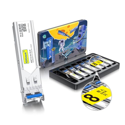 10Gtek 1.25G SFP 1000Base-SX Multimode LC Fiber Transceiver, 850nm MMF, 550m, for Cisco GLC-SX-MMD/SFP-GE-S, Meraki MA-SFP-1GB-SX, Fortinet, Ubiquiti UniFi UF-MM-1G, Mikrotik, TP-Link, Pack of 2|B08BP3JDBV