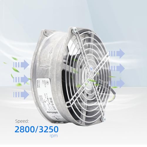 W2S130-AA03-71 Axial Fan for ebM Papst - W2S130AA0371 230VAC 2800RPM 130mm Cooling Fan with Guard Grille for Rittal Cabinet
