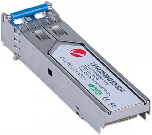 Intellinet 1000Base-SX SFP to LC Multi-Mode Mini GBIC Module 1G Fiber Transceiver - Cisco GLC-SX-MM Compatible - Wavelength 850 nm - Hot Plugging - Up to 550 m. – 545006-SGL|B001P8B4FG