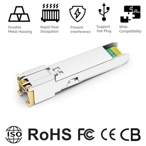 1000BASE-SX SFP Optical Transceiver Module Compatible with HPE Aruba J4858D J4858DCM JL745A Q8N53A ProCurve J4858C J4858B J4858A 850nm 550m DDM Duplex LC MMF 10pcs/Pack|B09MTS8WKP