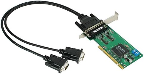 MOXA CP-132UL-DB9M 2-Port RS-422/485 Board (Cable Included*, Universal PCI Bus, Low Profile, 230.4 Kbps Male DB9, Embedded Surge Protection 16 KV ESD