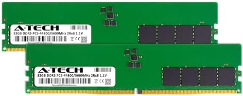 A-Tech 32GB DDR5 4800MHz PC5-38400 CL40 UDIMM 2Rx8 Dual Rank 1.1V Non-ECC Unbuffered DIMM 288-Pin Desktop PC/Computer RAM Memory Upgrade Module|B0B17JW787