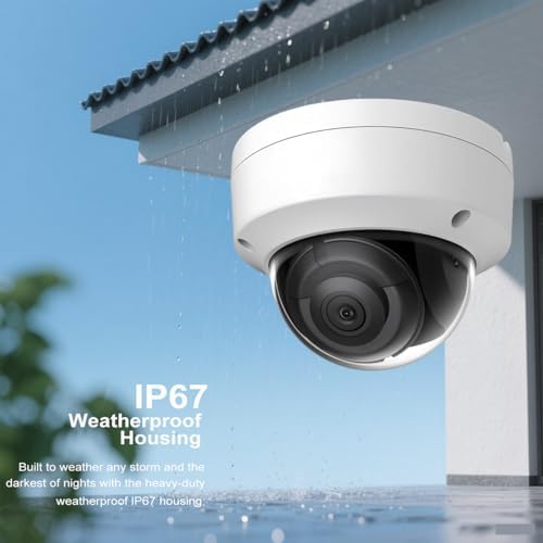 DS-2CD2183G2-I 4K 8MP AcuSense Vandal Fixed Dome POE IP Camera Outdoor, 2.8mm Wide Angle, 3-Axis, WDR, IP67, IK10|B0FND643B6