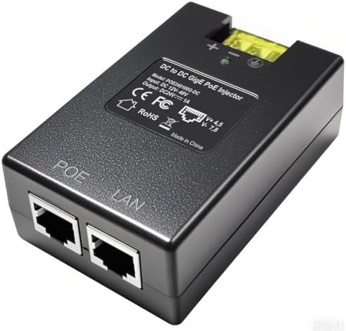 Gigabit DC PoE+ Injector | 12V 24V (12-48V) DC Input | 50V 30W DC PoE+ Out | DC-DC Convertor + 802.3 af/at Solar PoE Injector Adapter for ePMP2000/3000, Force400/425, Q61, PoE Lighting|B0DZGCPPX8
