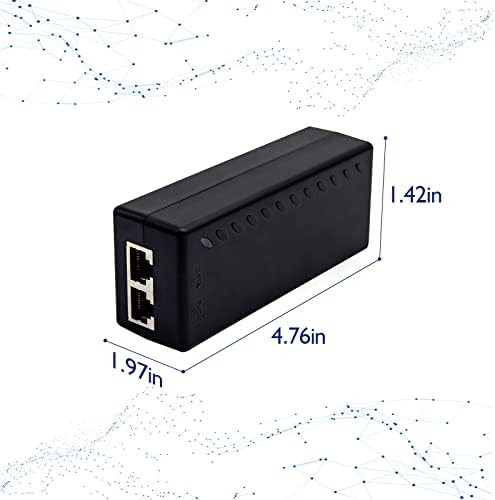 Gigabit PoE+ Injector Adapter - 30W 48V Power Over Ethernet Plus - 10/100/1000Mbps, IEEE 802.3af/at Compliant - Up to 100 M (328 ft) Range, by ThePoEstore|B07V24C4M8