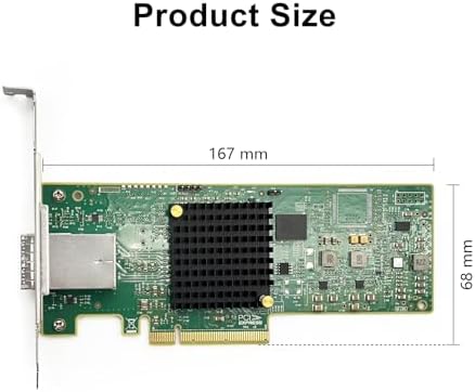 PCIe 3.0 x8 12G External SAS/SATA HBA RAID Controller Card, Broadcom 3008 Chip, Compatible with LSI 9300-8E, Mini SAS HD (SFF-8644) Connector, for Server/Storage Expansion|B0868Q65TD