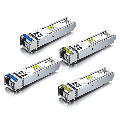 10GTEK 1.25G SFP-T, 1000BASE-T Copper SFP, SFP to RJ45 SFP Module Transceiver for Cisco SFP-GE-T, Meraki, Fortinet, Ubiquiti UniFi UF-RJ45-1G, D-Link, Supermicro, Netgear, TP-Link and More|B00U77IJ2M