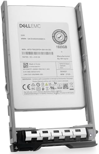 Dell 1.92TB SATA 6Gb/s 3D TLC 2.5in PowerEdge Enterprise Mixed-Use SSD for: R630, R730, R730xd, R620, R830, R720, R320, R610, R710, R720, R230, R210, R410, T110, R510 0GKTF1 GKTF1 G13 (Renewed)|B0G1ZC463Y