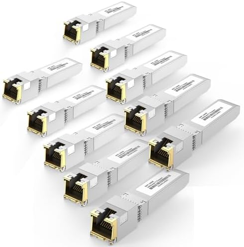 [4 Pack] 10Gb SFP+ to RJ-45 Module Transceiver 98Ft (30m), SFP+ Copper Ethernet for CAT6a /7 Transceivers Compatible with 5Gb/ 2.5Gb/ 1Gb, NOT Compatible with Brand Dell, Aruba, HP, H3C|B0F8HM46HY