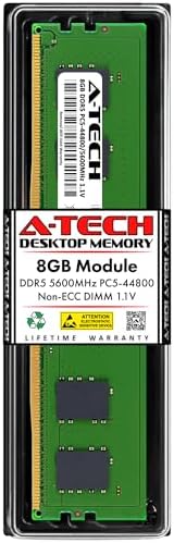 A-Tech 16GB Kit (2x8GB DDR5 4800MHz PC5-38400 CL40 UDIMM 1.1V Non-ECC Unbuffered DIMM 288-Pin Desktop PC/Computer RAM Memory Upgrade Modules