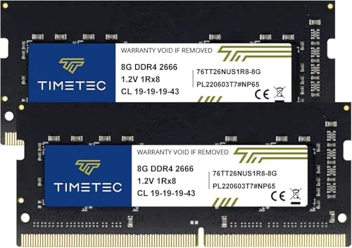 Timetec Elite DDR4 32GB Kit (2 x 16GB) 2666MHz (DDR4-2666) PC4-21300 CL19 Non-ECC Unbuffered 1.2V 2Rx8 Dual Rank 260 Pin SODIMM Laptop Notebook PC Computer Memory RAM Upgrade|B0G2RK9BL6