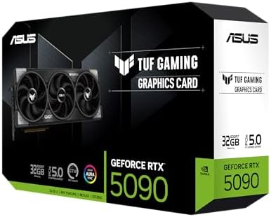 ASUS ROG Astral GeForce RTX™ 5090 OC Edition Gaming Graphics Card (PCIe® 5.0, 32GB GDDR7, HDMI®/DP 2.1, 3.8-Slot, 4-Fan Design, Axial-tech Fans, Patented Vapor Chamber, Phase-Change GPU Thermal pad