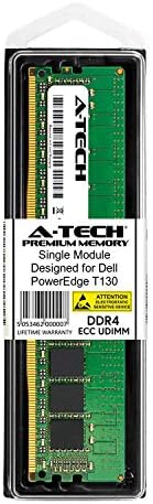 A-Tech 16GB Module for Dell PowerEdge T130 - DDR4 PC4-19200 2400Mhz ECC Unbuffered UDIMM 2Rx8 - Server Specific Memory Ram (AT316653SRV-X1U3