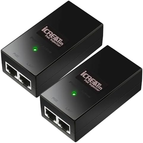 Gigabit POE+ Injector, 802.3AT, 30W 48V PoE Adapter Compatible with UBIQUITI U-POE-at, U-POE-AF, U6 AP U6-LR, U6-LITE & U6-PRO, TRENDnet TPE-115GI, TP-Link TL-PoE160S|B0DBKNKGCK