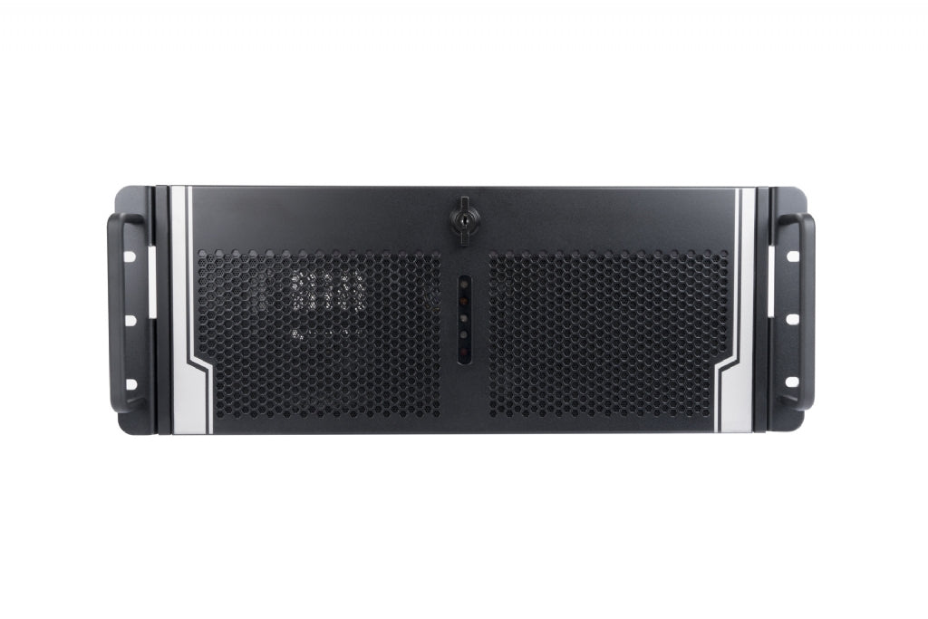 In-Win IW-R400-03N - 4U Rack Server Chassis w/ Lockable Door - 4x GPU Backplane - Ideal for Rendering, Mining and HPC