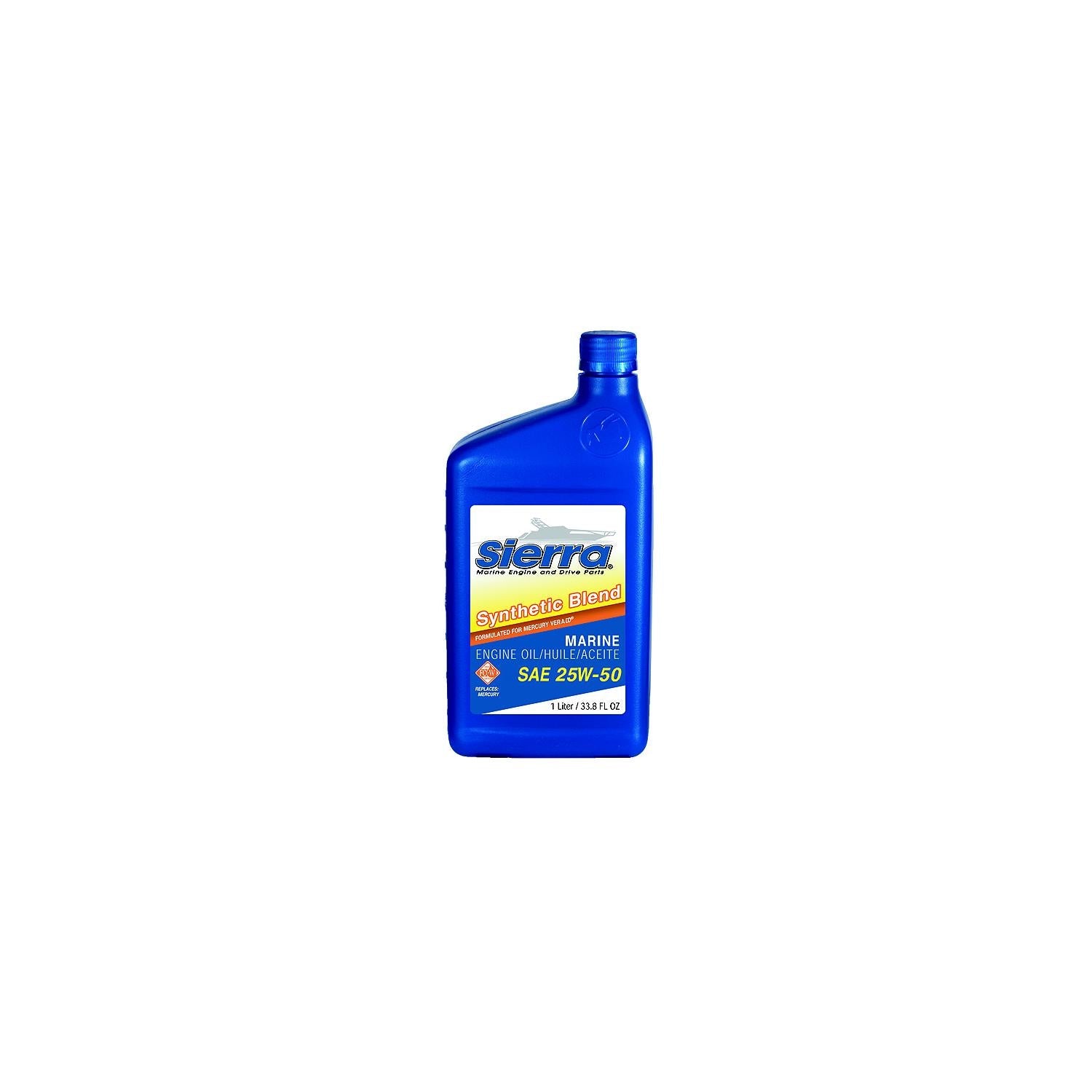 Sierra 18-9552-8 25W50 FCW 4-Cycle Outboard Synthetic Blend Oil, 1L