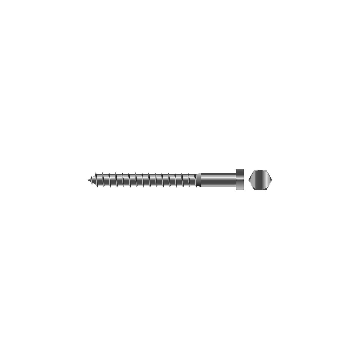 Seachoice SC1278 Lag Screw, 3/8 x 1-1/2"