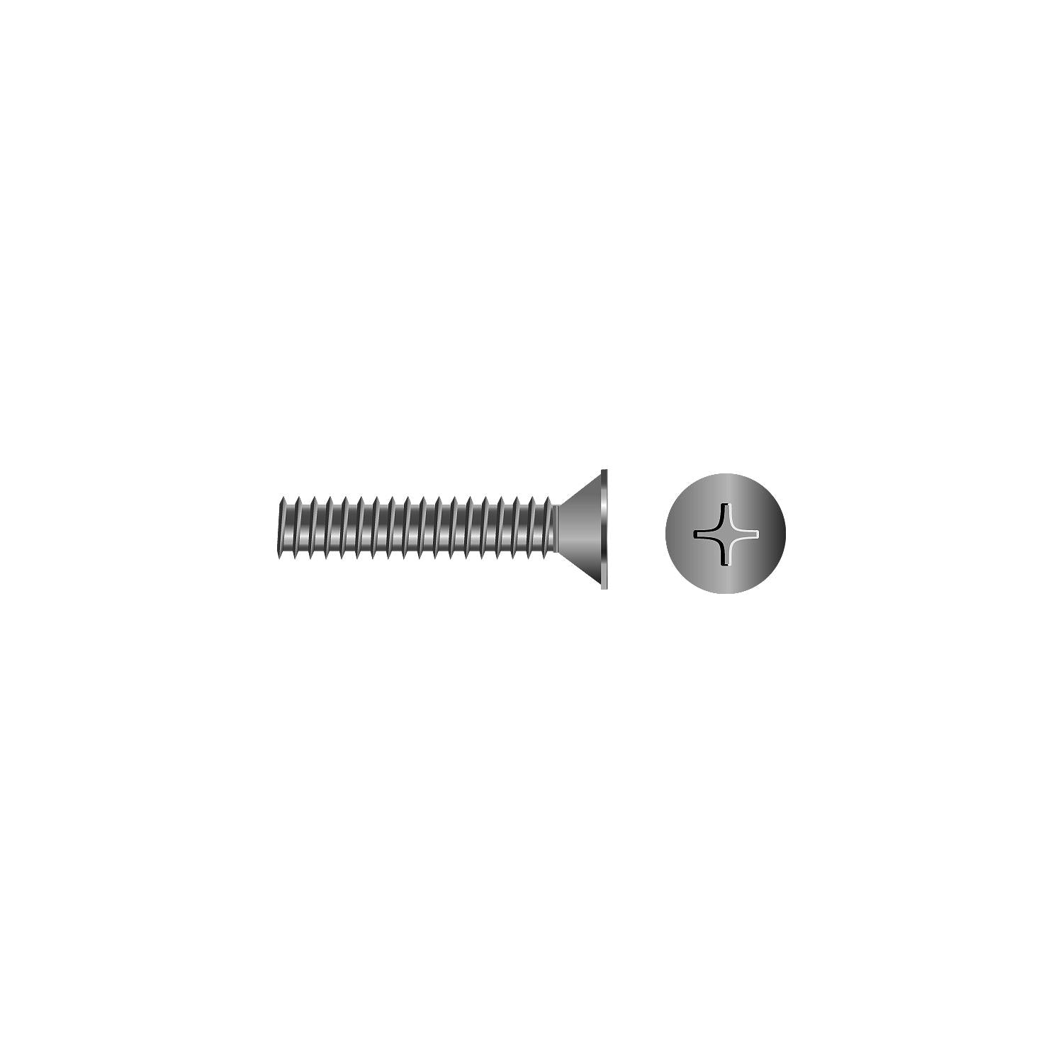 Seachoice SC5010 Phillips Machine Screw Flat Head, 3/8"-16 x 3"