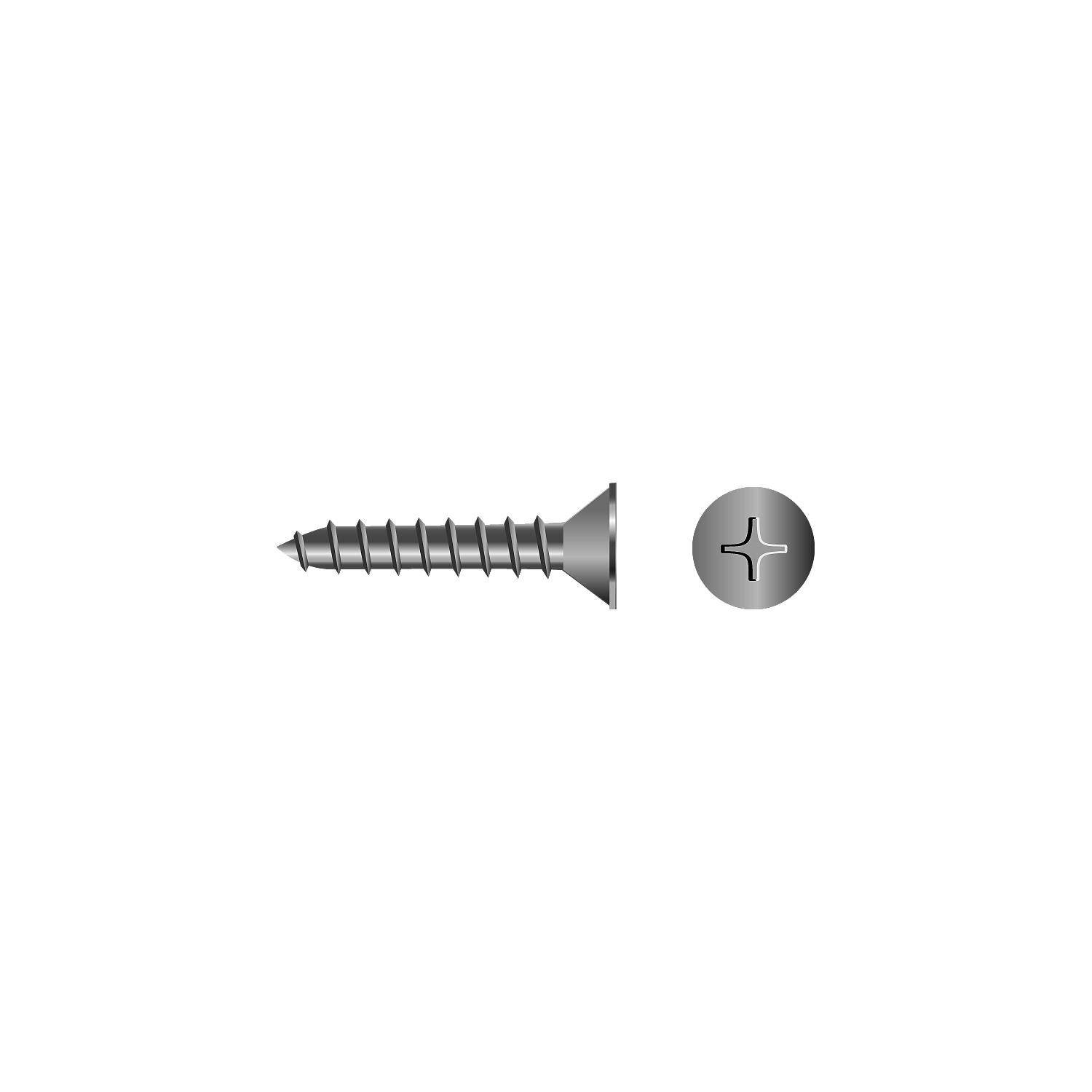 Seachoice SC0628 Phillips Tapping Screws Flat Head, #8 x 1-1/4"