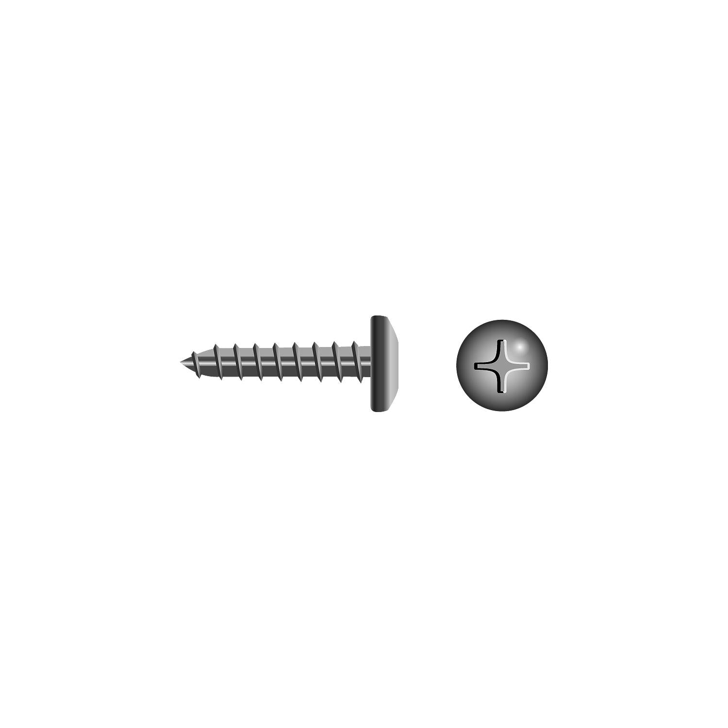 Seachoice MP0532SC 59554 Stainless Steel Phillips Tapping Screw Pan Head