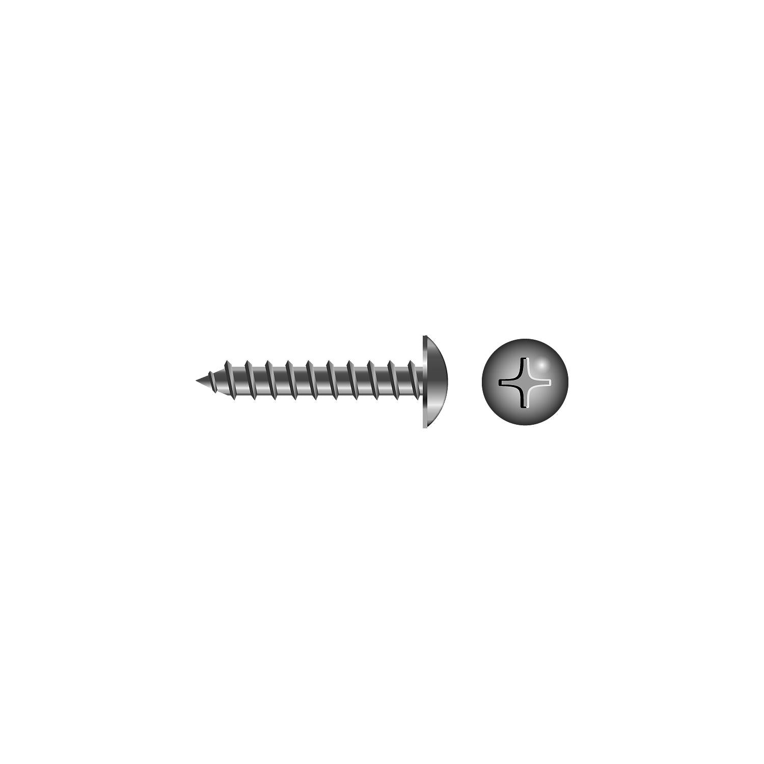 Seachoice SC0660 Phillips Tapping Screw Truss Head #8 x 1"