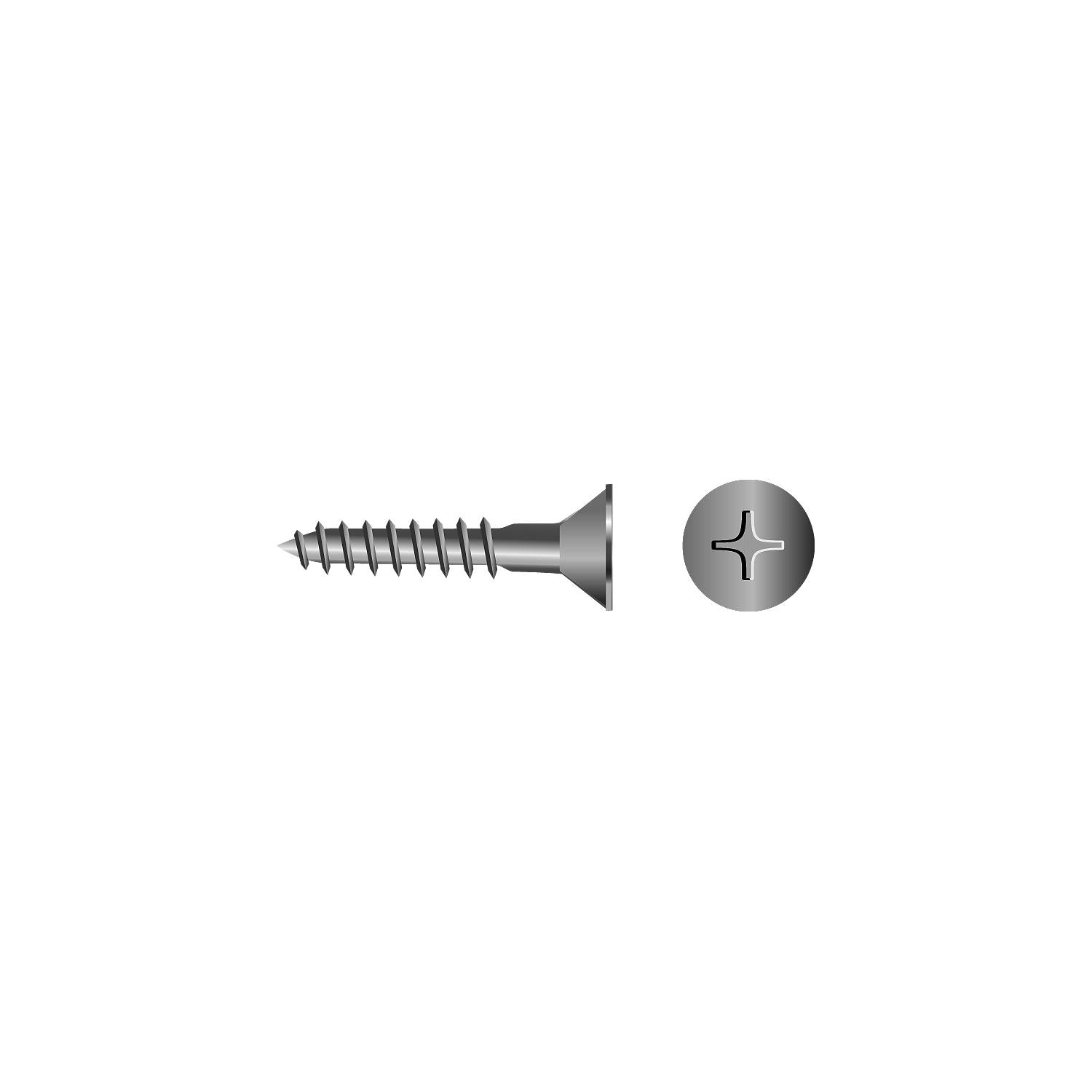 Seachoice SC3504 Phillips Wood Screw Flat Head, #10 x 1-1/2"
