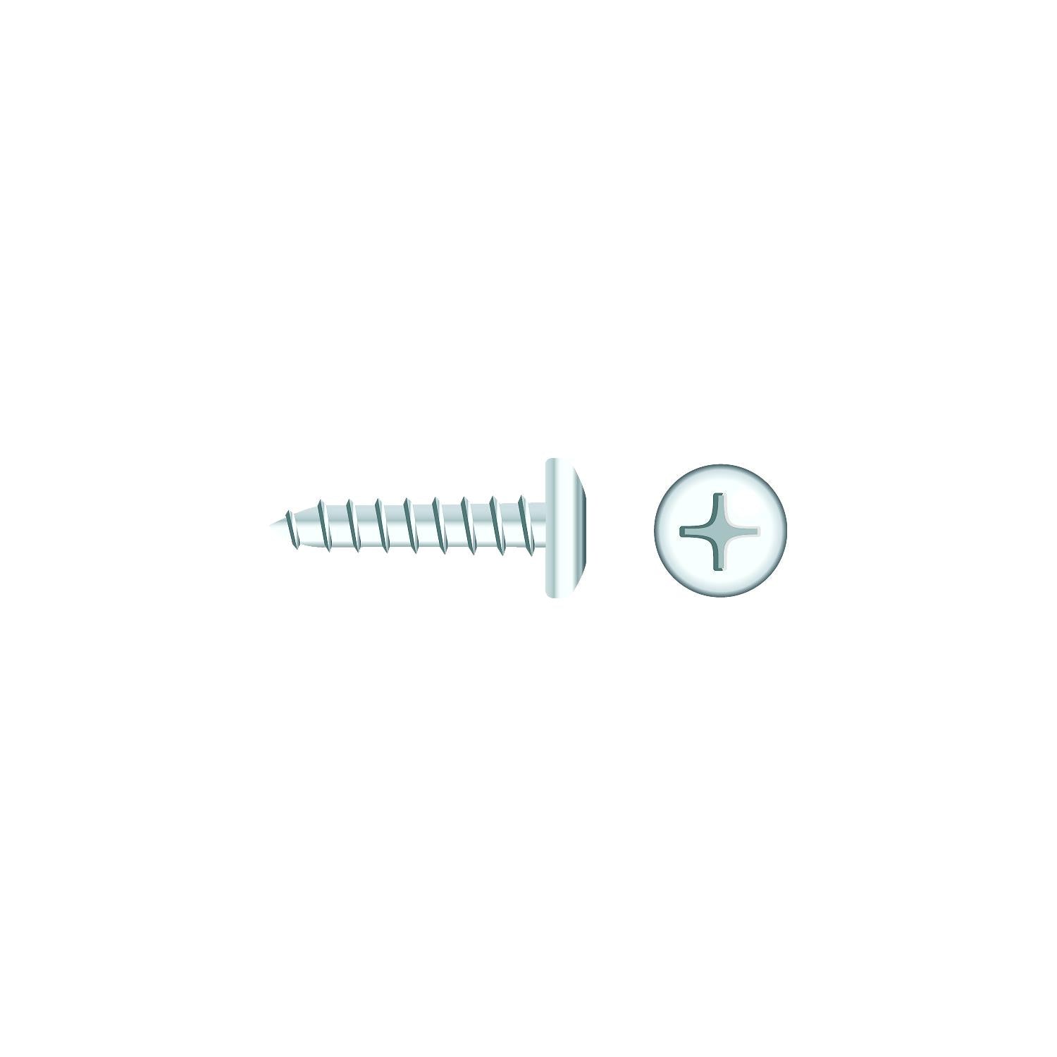 Seachoice SC530CH 01760 Chrome Plated SS Phillips Tapping Screw Pan Head, #6 x 1/2"