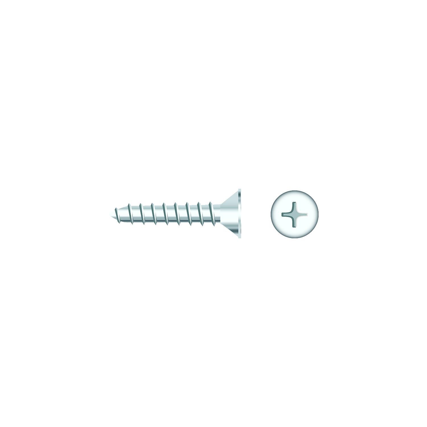 Seachoice SC635CH 01783 Chrome Plated SS Phillips Tapping Screw Flat Head, #10 x 3/4"
