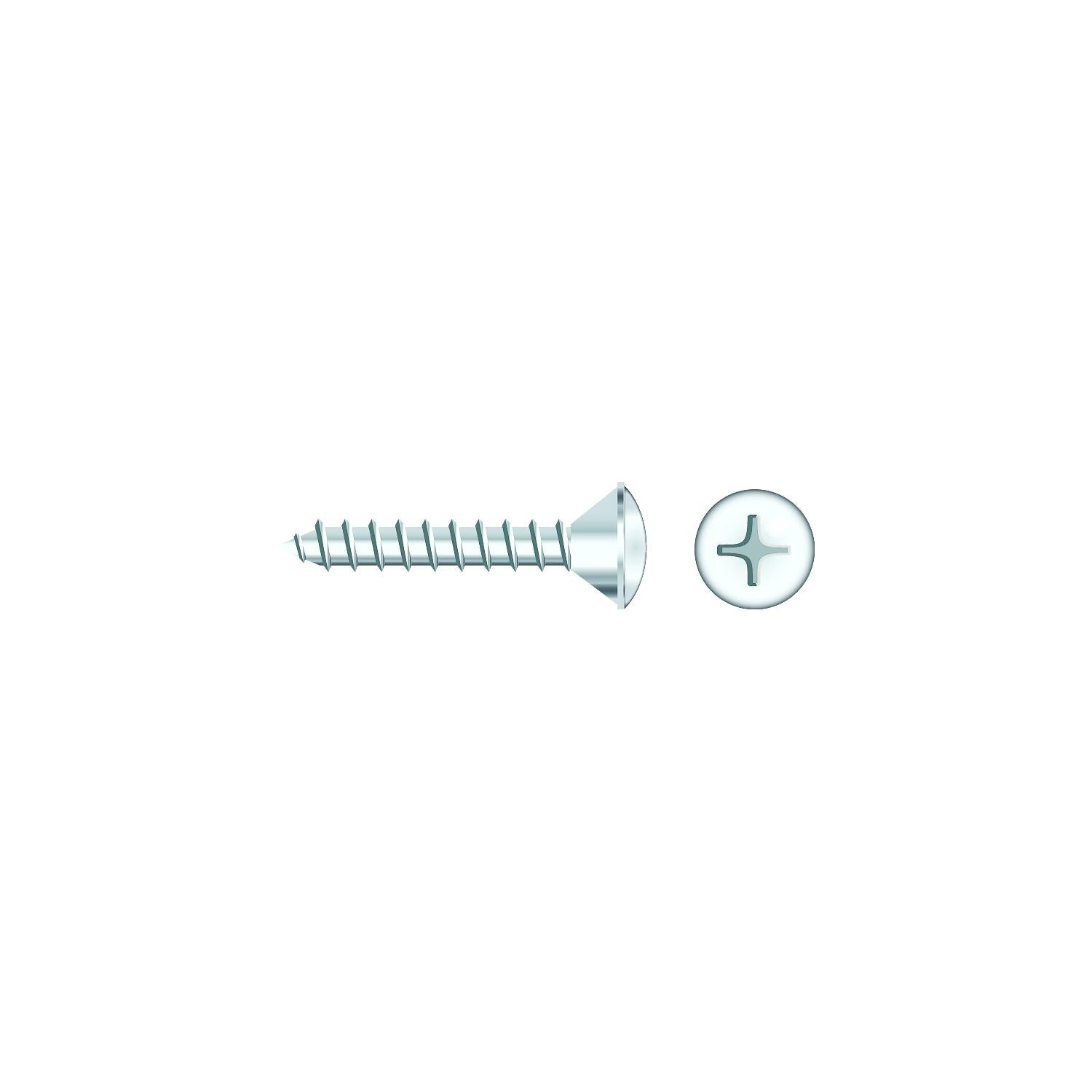 Seachoice SC596CH 01796 Chrome Plated SS Phillips Tapping Screw Oval Head, #10 x 1-1/2"