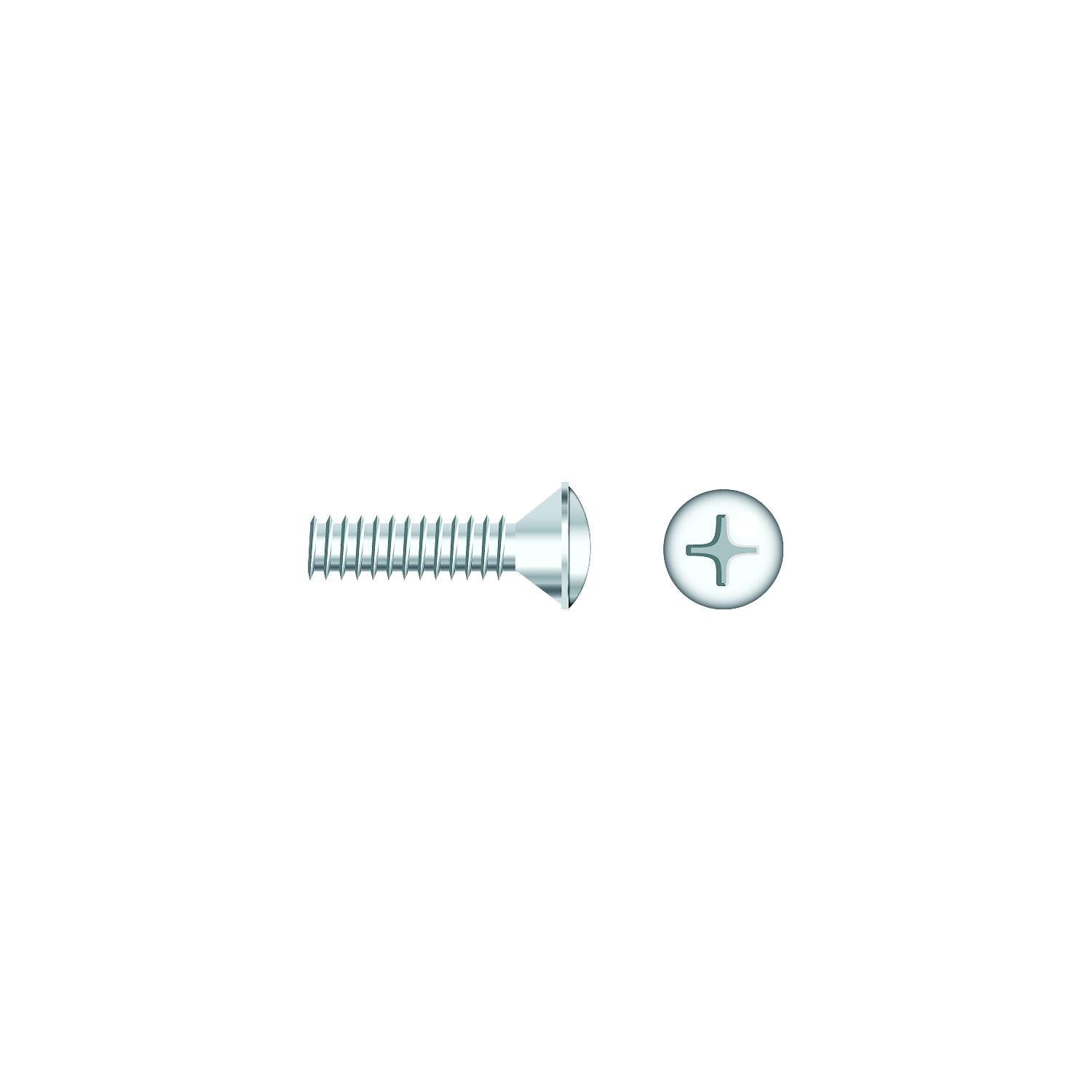 Seachoice SC847CH 01806 Chrome Plated SS Phillips Machine Screw Oval Head, 10-24 x 1"