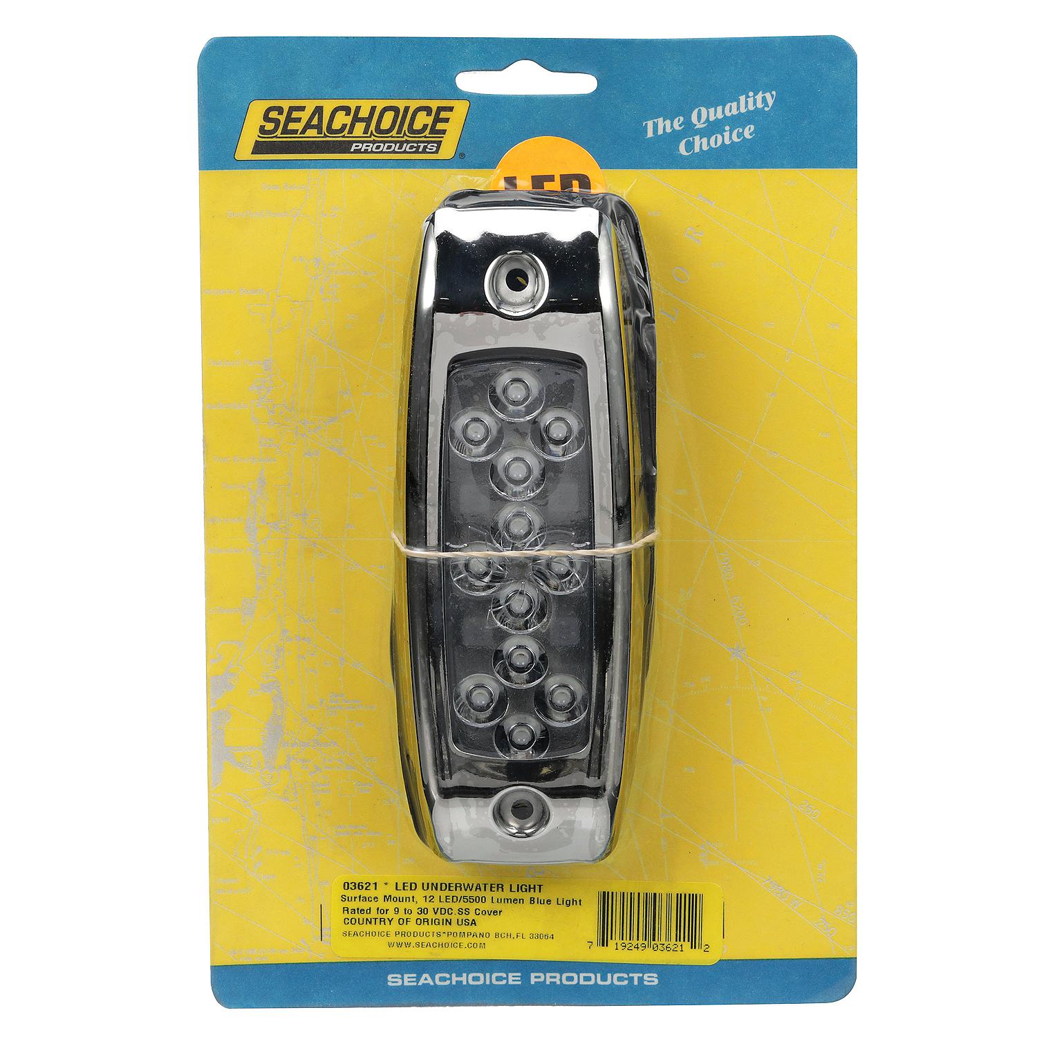 Seachoice 50-03621 Water Dragon LED Underwater Light, 12 Blue LEDs, 5, 500 Lumens