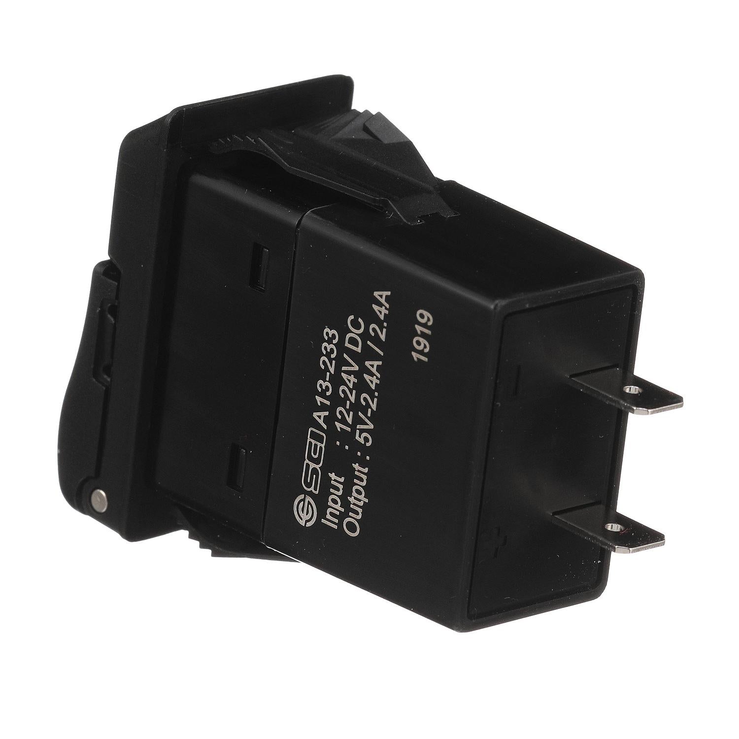 Seachoice A13-233A-01-BBRV Dual USB Voltmeter, 12-24V