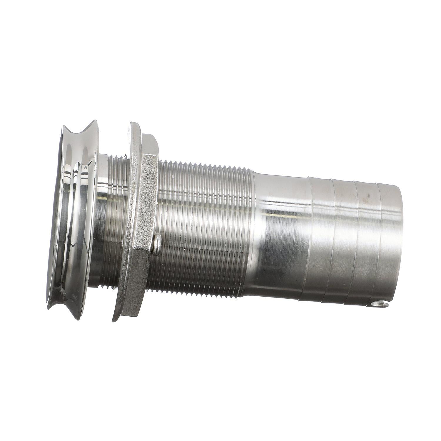 Seachoice 50-18631 Mega-Flow Dripless Thru Hull Fitting, 316 SS, Fits 1-1/2" Hose, 1-1/2" Max Hull