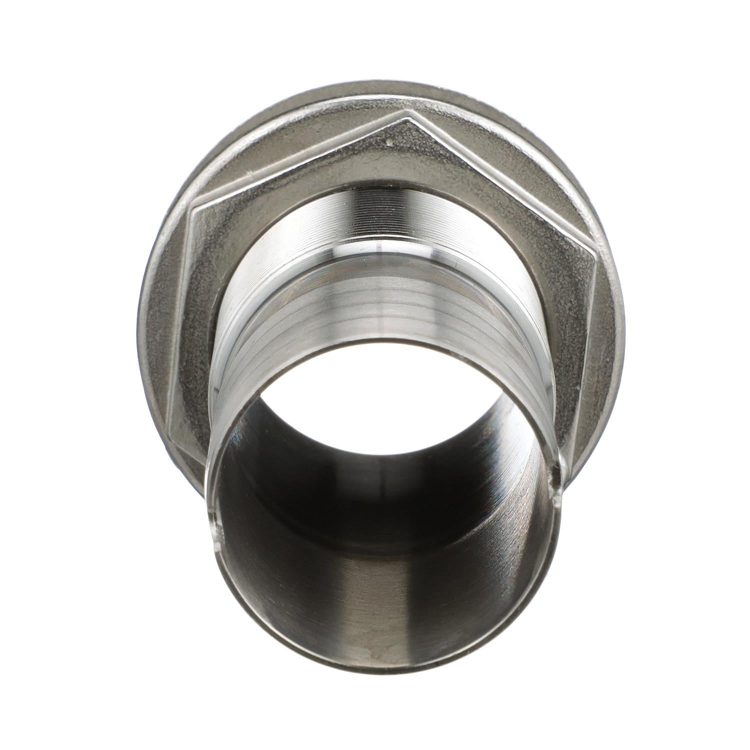 Seachoice 50-18631 Mega-Flow Dripless Thru Hull Fitting, 316 SS, Fits 1-1/2" Hose, 1-1/2" Max Hull
