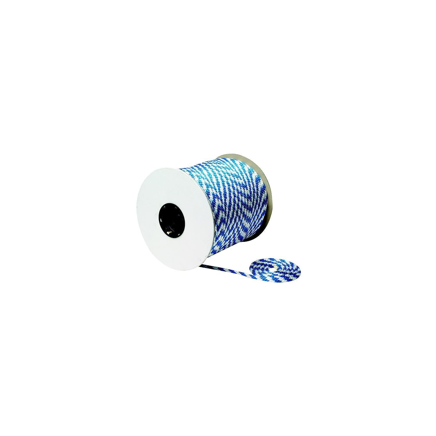 Seachoice 50-42780 Blue/White Solid Braid MFP Multi-Purpose Spool (Derby Rope), 3/8" x 500'